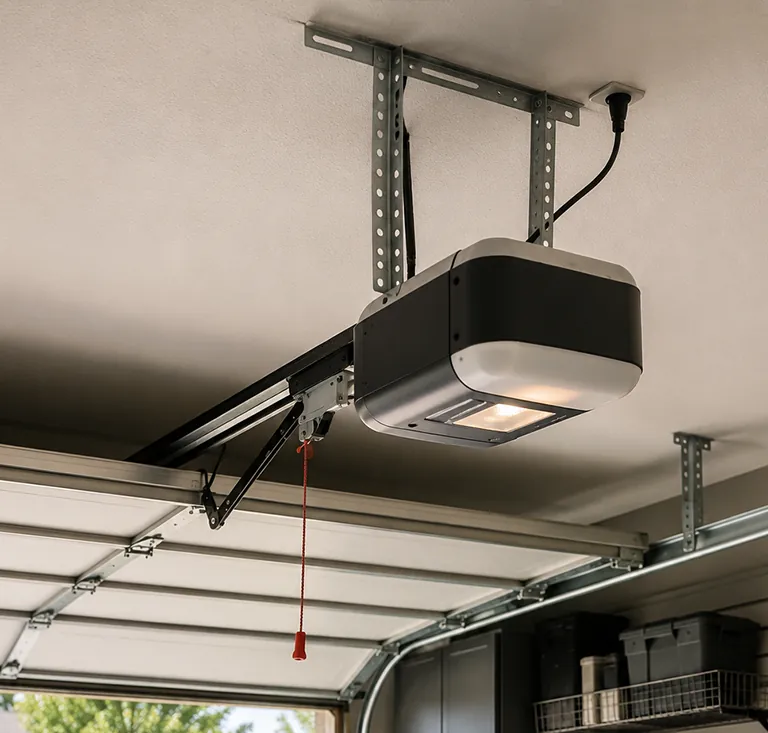 Garage door opener parts ready for professional service