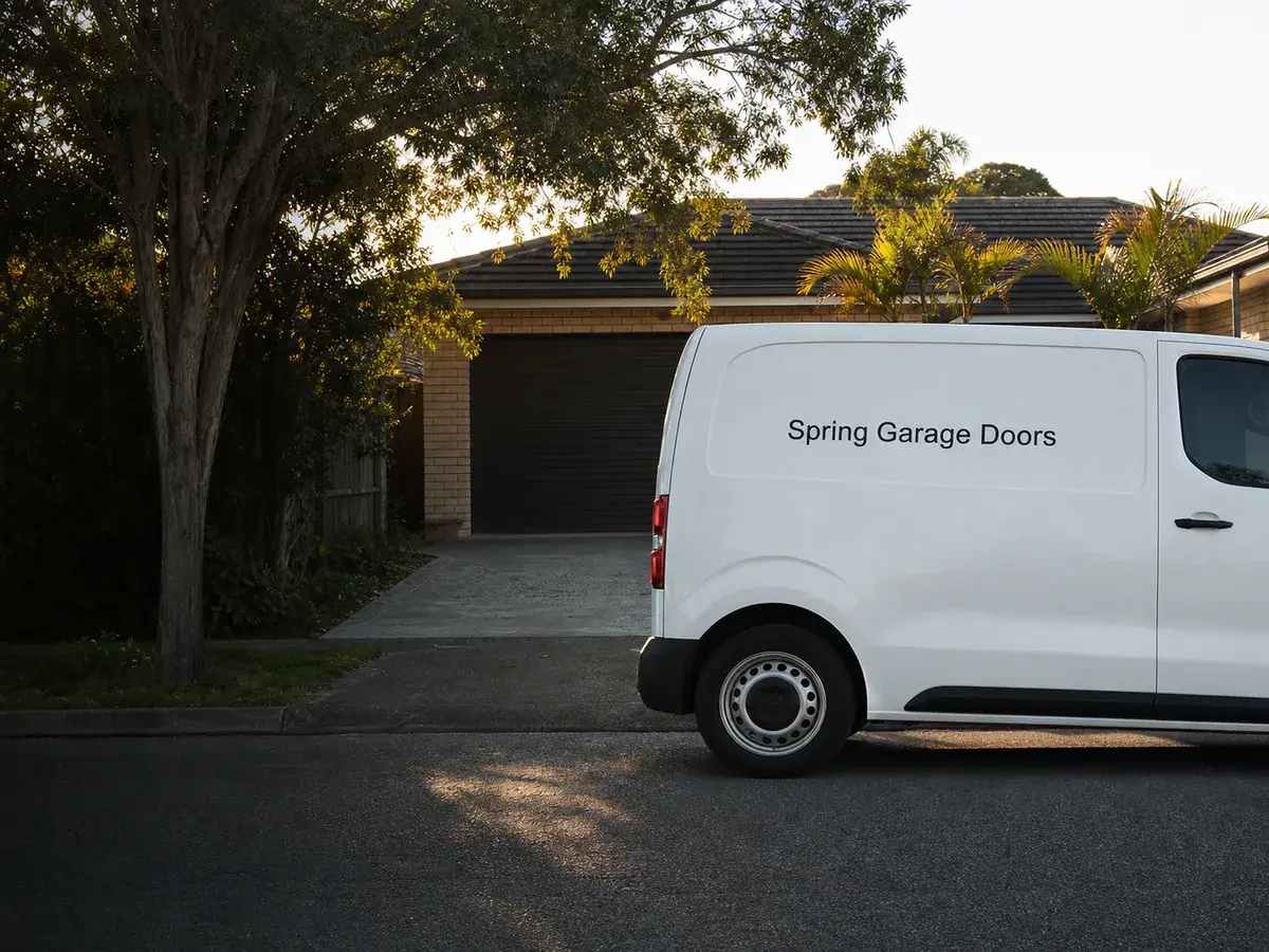 Suburban residence with garage door in Rollingwood Bedford